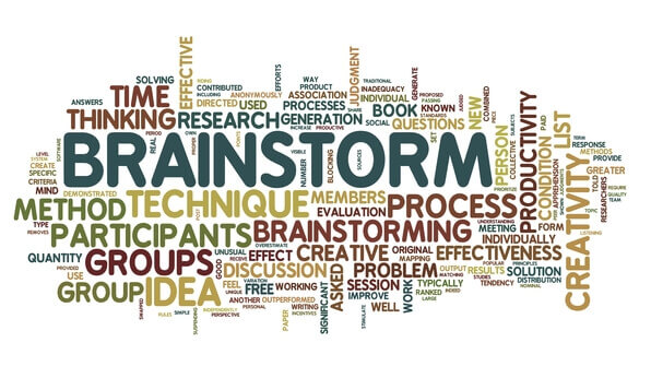 Brainstorm in word tag cloud