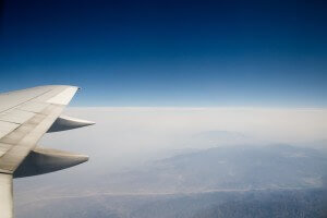 airplane wing view
